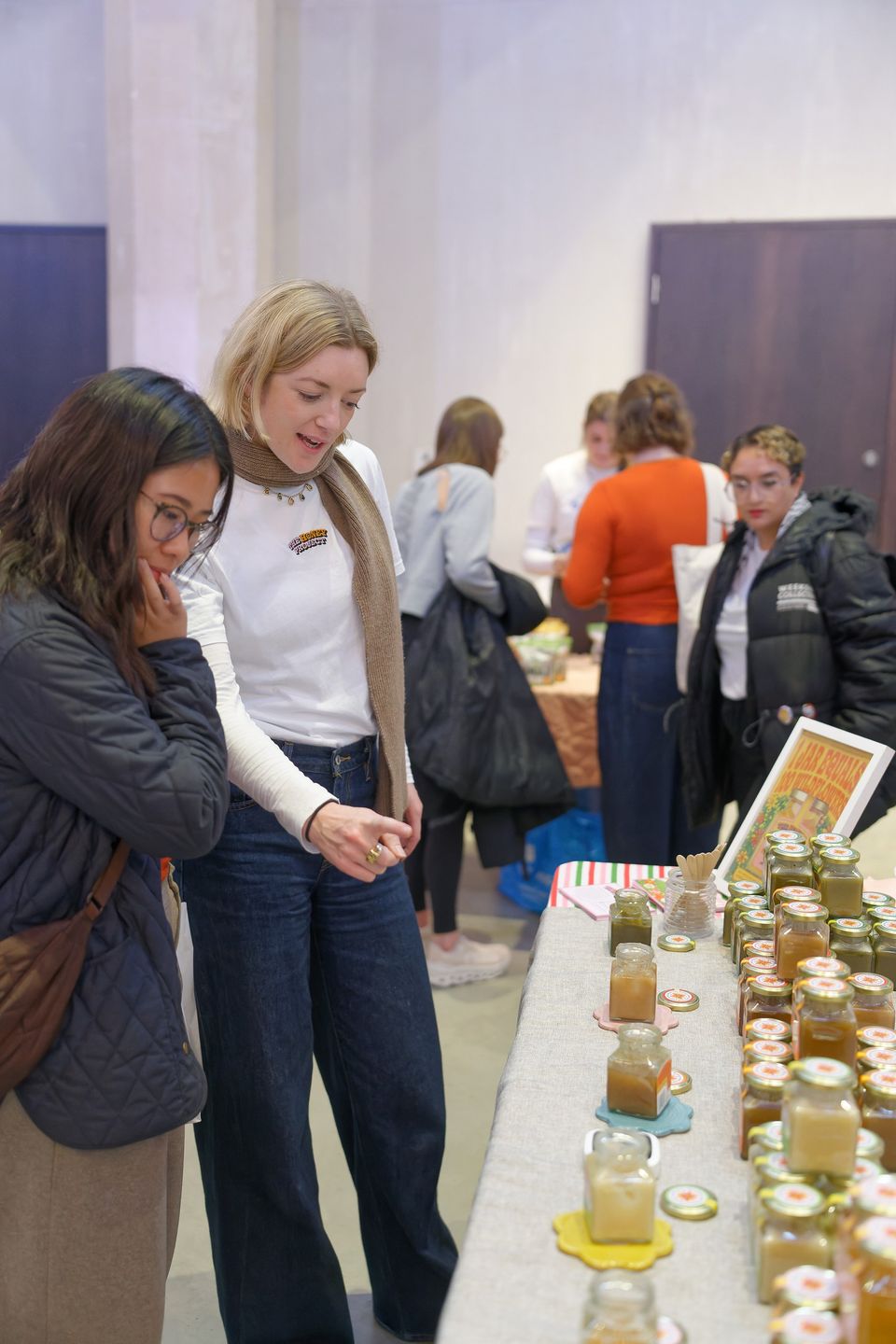Visitors exploring the festival market stalls