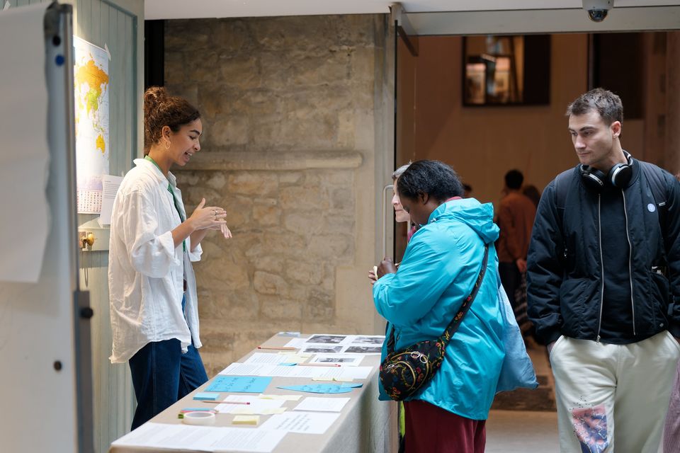 Visitors exploring the festival market stalls